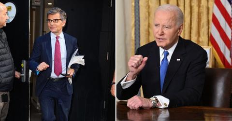 Composite photo of George Stephanopoulos and Joe Biden