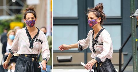 katie holmes knit dress uggs boots new york city ok