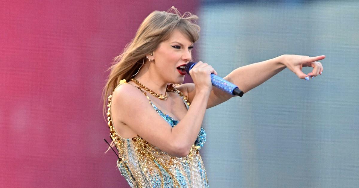 image of Taylor Swift's latest album is about her being in love. 