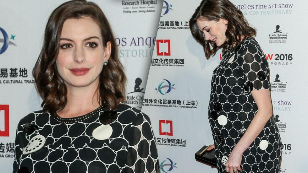 anne hathaway baby bump