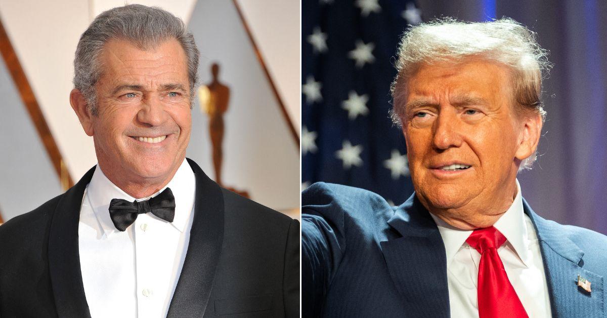 Composite photo of Mel Gibson and Donald Trump