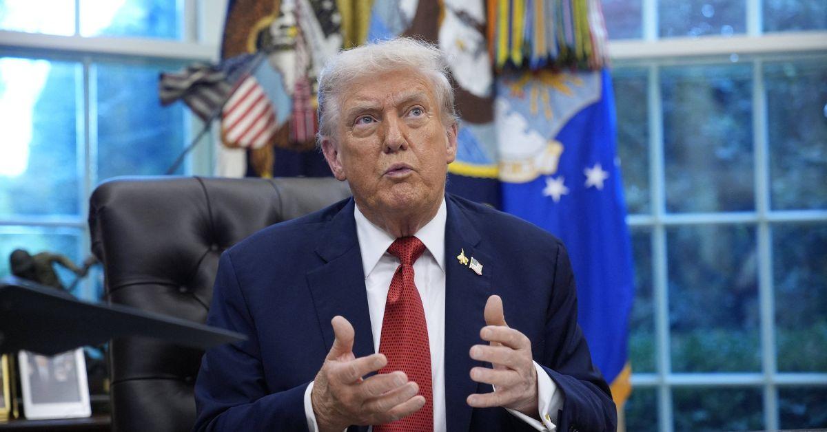 Image of President Trump attended Charlie Kirk's funeral.