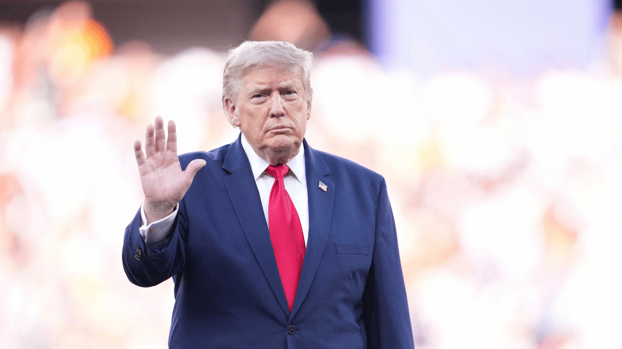Image of Donald Trump's World Cup appearance became the subject of online mockery.