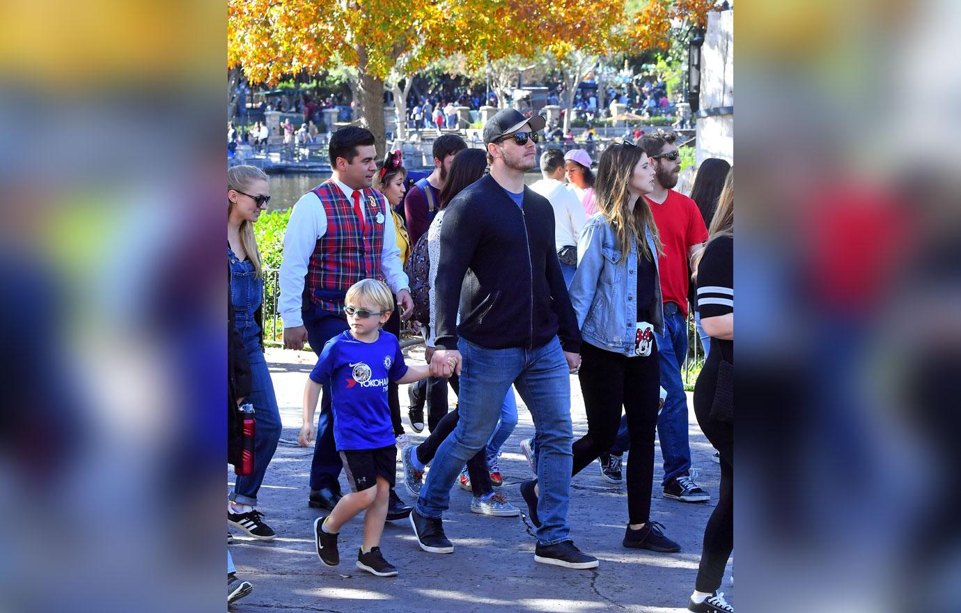 EXCLUSIVE: Chris Pratt and Katherine Schwarzenegger spend a fun weekend at Disneyland with Chris&#8217; son Jack