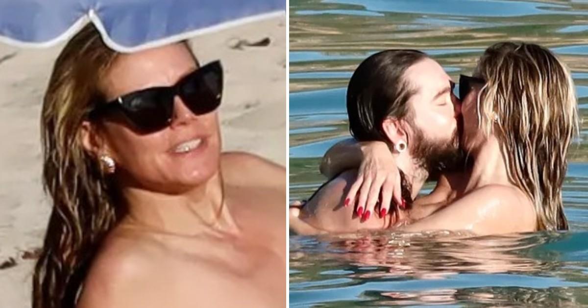 heidi klum topless beach husband tom pp