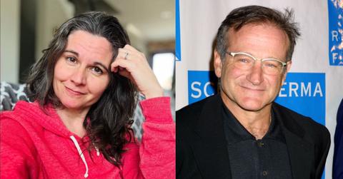 Split image of Lisa Jakub and Robin Williams.