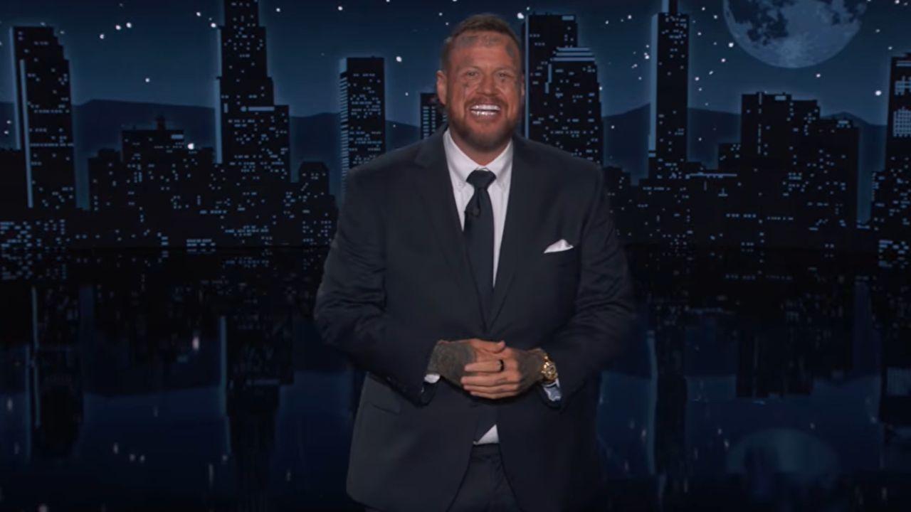 Image of Jelly Roll addressed the mixed reactions to his political views while filling in for Jimmy Kimmel.
