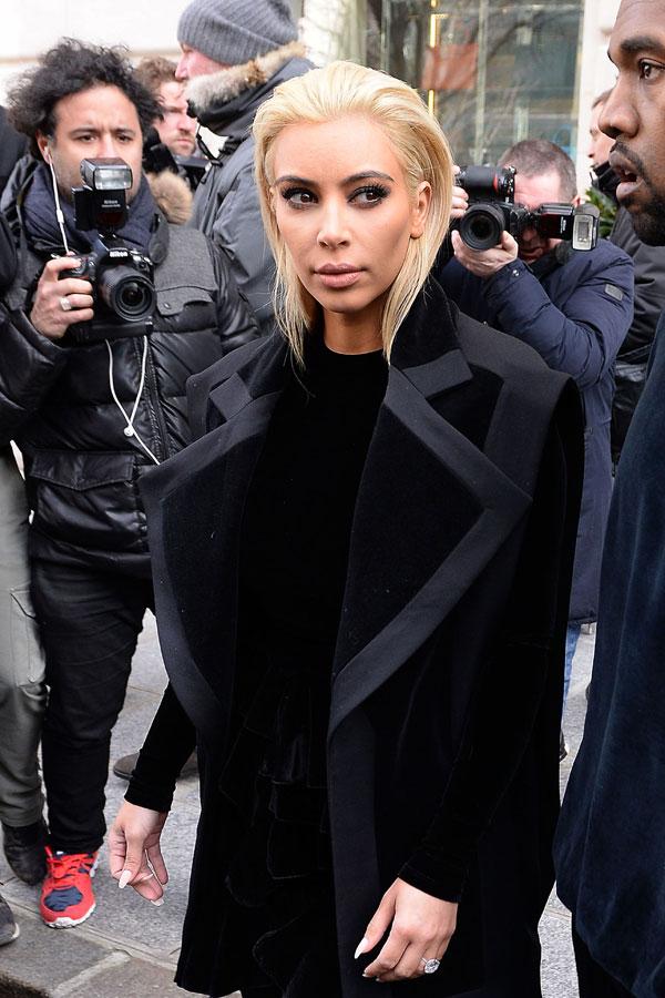 kim kardashian blonde hair