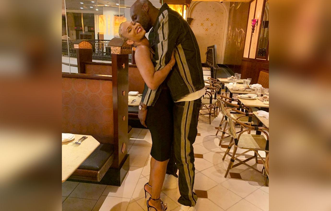 Lamar Odom Kissing Sabrina Parr Engaged