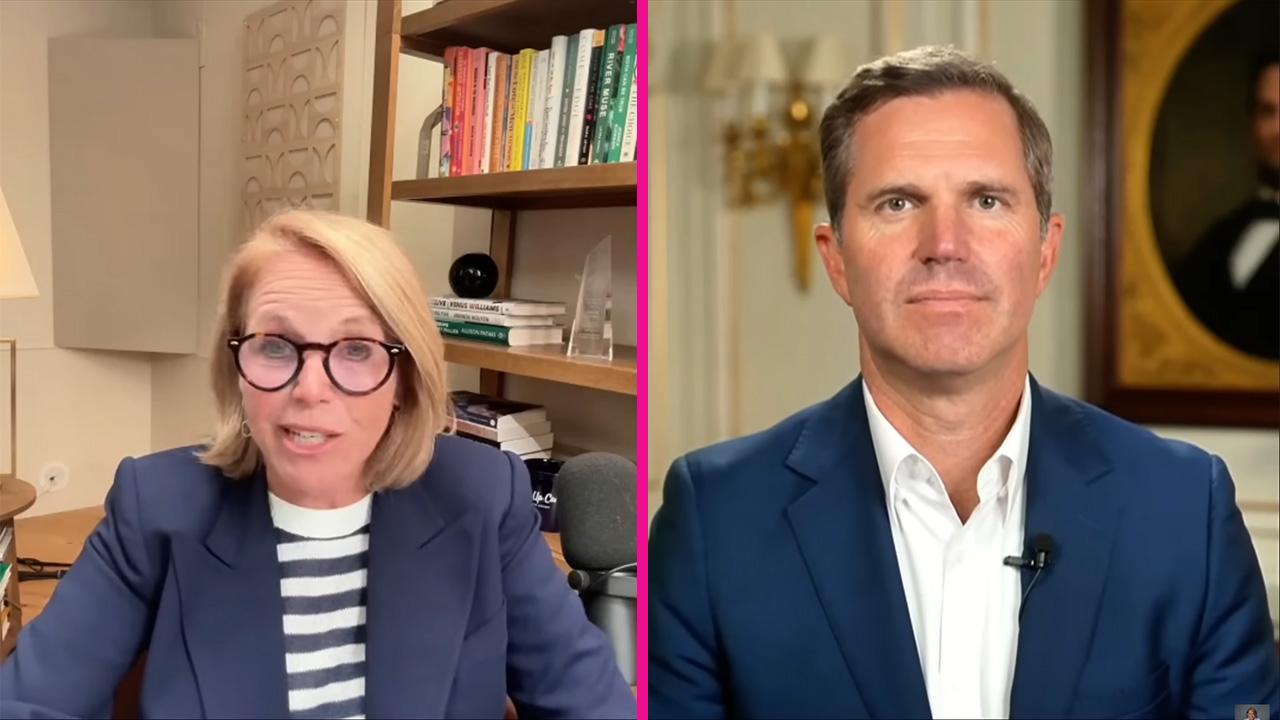 Image of Kentucky Gov. Andy Beshear spoke with Katie Couric about concerns surrounding Mitch McConnell's health.