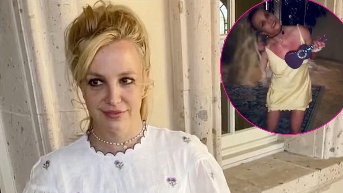 Image of In a video posted to her Instagram, Britney Spears almost bared more than she intended after claiming she was robbed three years ago.