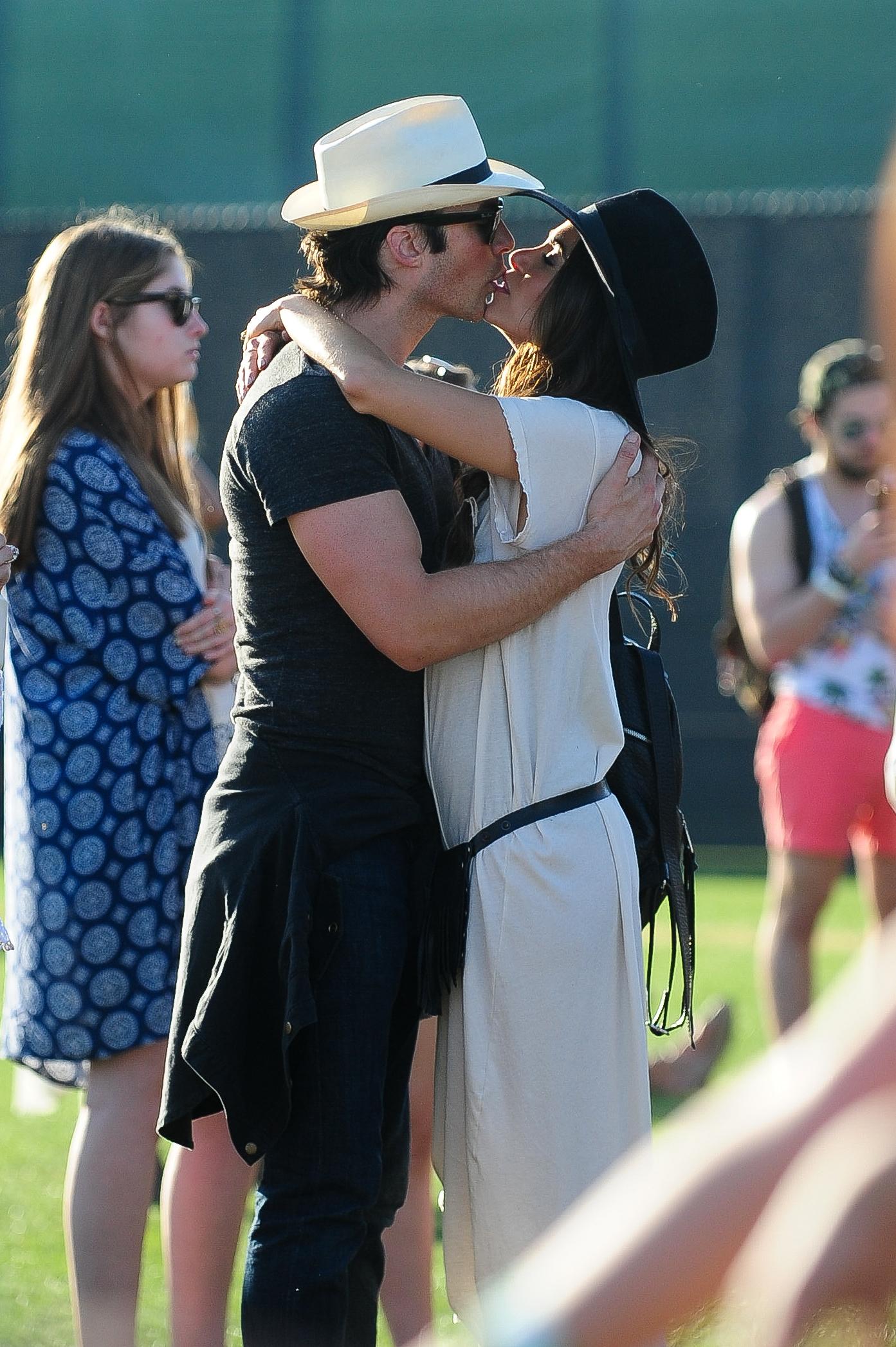 Nikki Reed and Ian Somerhalder express their love at Coachella