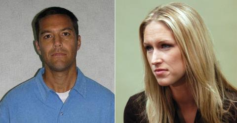 Photo of Scott Peterson and a picture of Amber Frey.