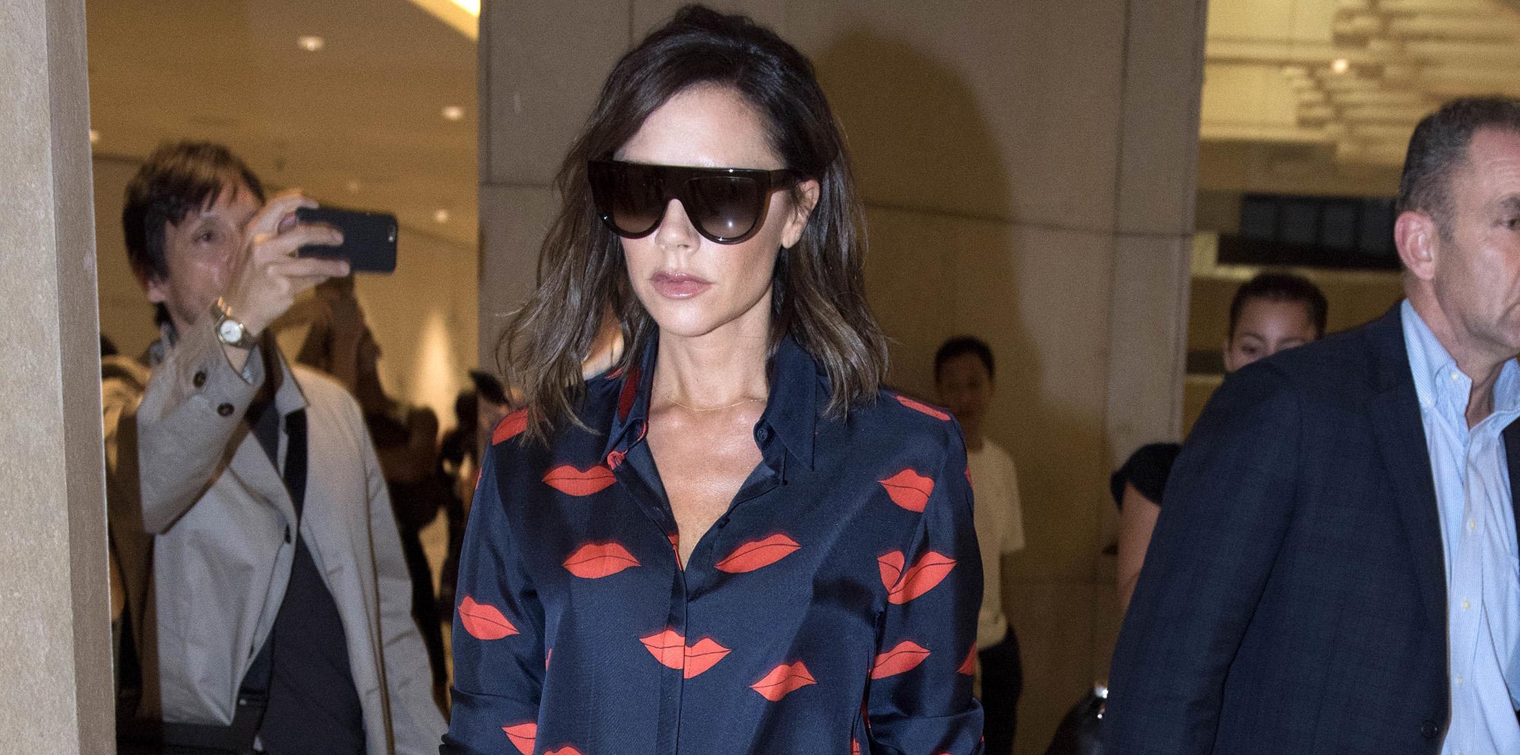 Victoria Beckham makes an appearance at her Hong Kong store