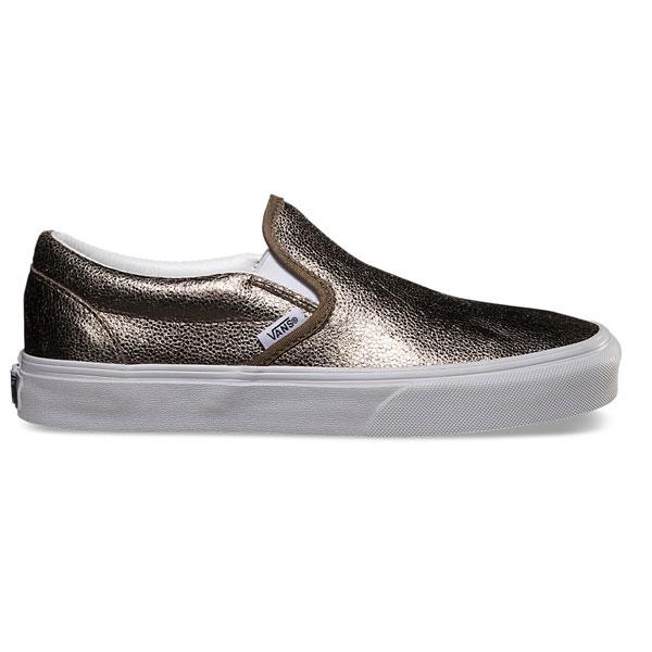 Vans metallic slip on loafers