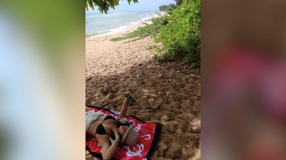 Image of The trip comes after she opened up about her mental health in a YouTube video.