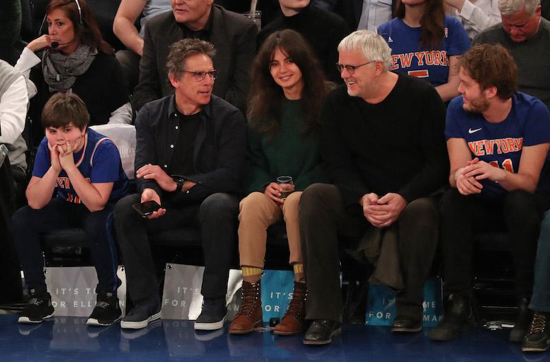 ben stiller christine carpet rare appearance