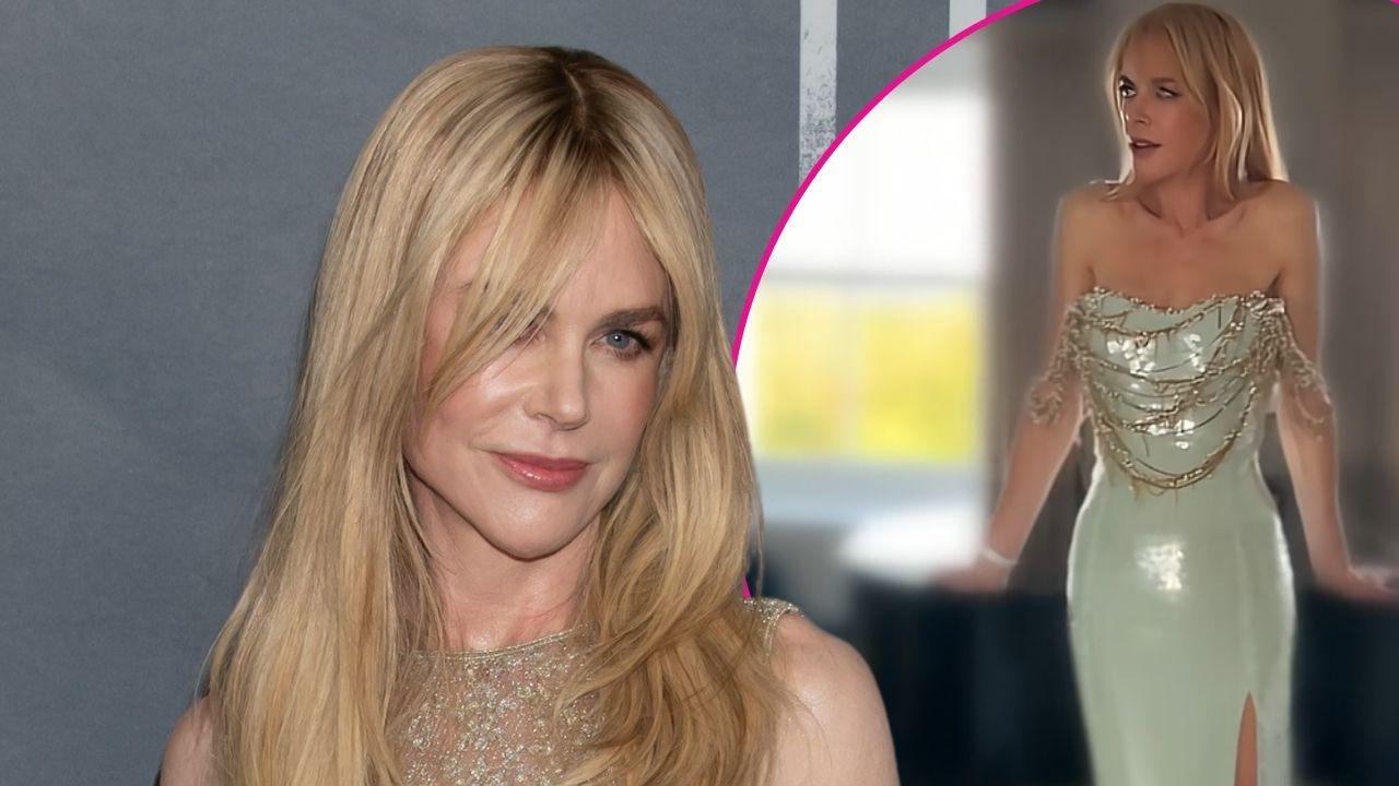 nicole kidman stunning tiktok debut high slit dress