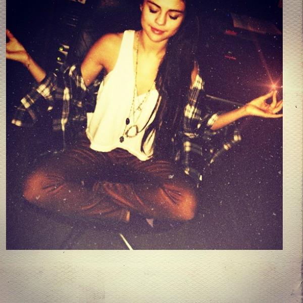 Selena gomez instagram meditating