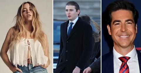 Composite photo of Sydney Sweeney, Barron Trump and Jesse Watters