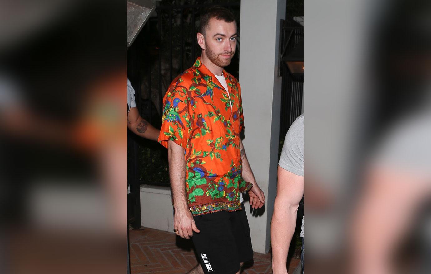 *EXCLUSIVE* Sam Smith starts the weekend with dinner at Gracias Madre