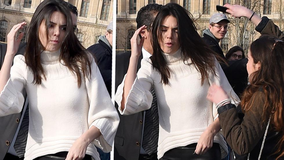 Kendall jenner attacked female fan paris PP