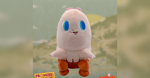 promise mascot agency pinky plush now available from symbiote studios