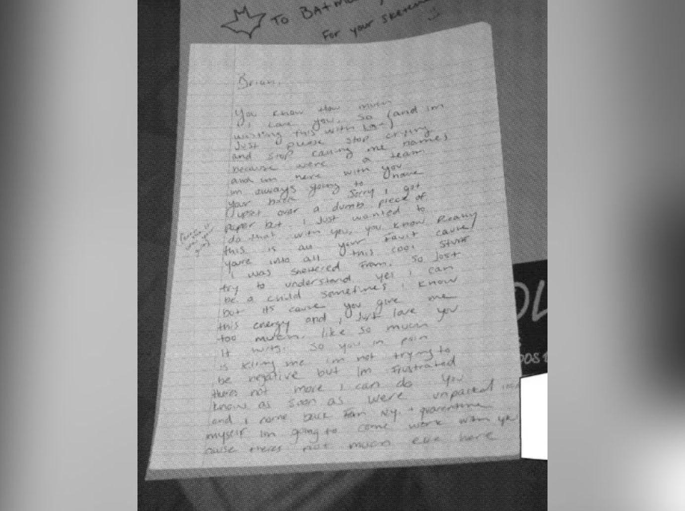 read gabby petitos love letter brian laundrie stop calling me names