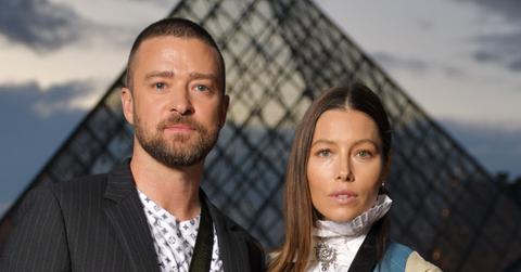 Justin Timberlake And Jessica Biel At Paris Fashion Week