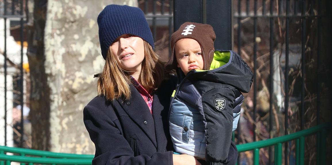 Rose Byrne and Son at the Playground