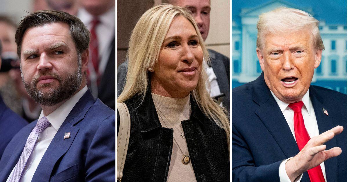 image of Marjorie Taylor Greene criticized Donald Trump’s handling of the war.