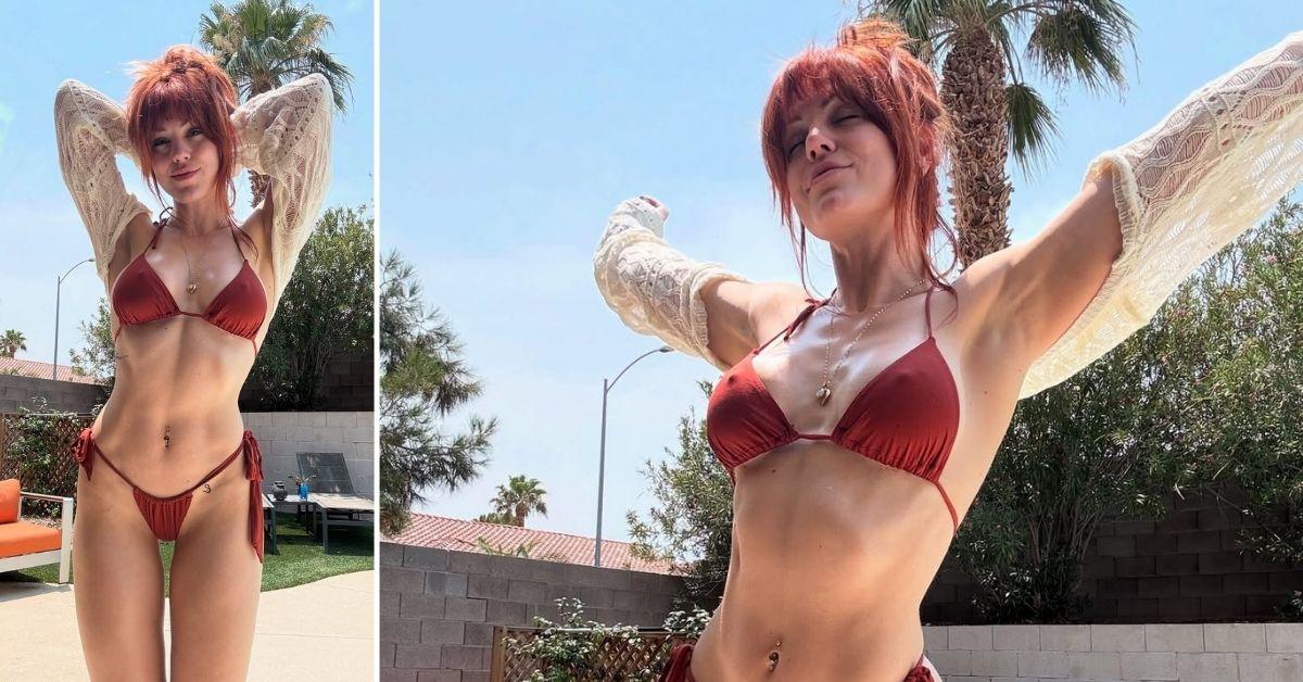 Molly Stewarts’s curves on full display and the summer sun beating down.