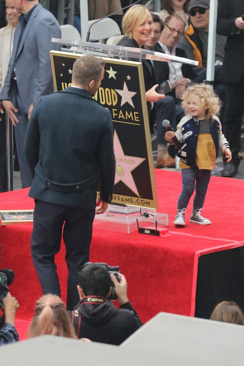 ryan reynolds blake lively daughters james hollywood walk of fame 03