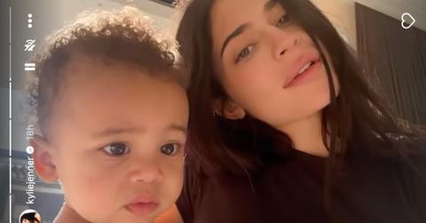 kylie jenner rare new footage son aire compare stormi pp