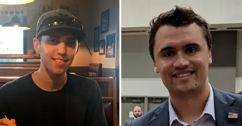 split of Tyler Robinson and Charlie Kirk.