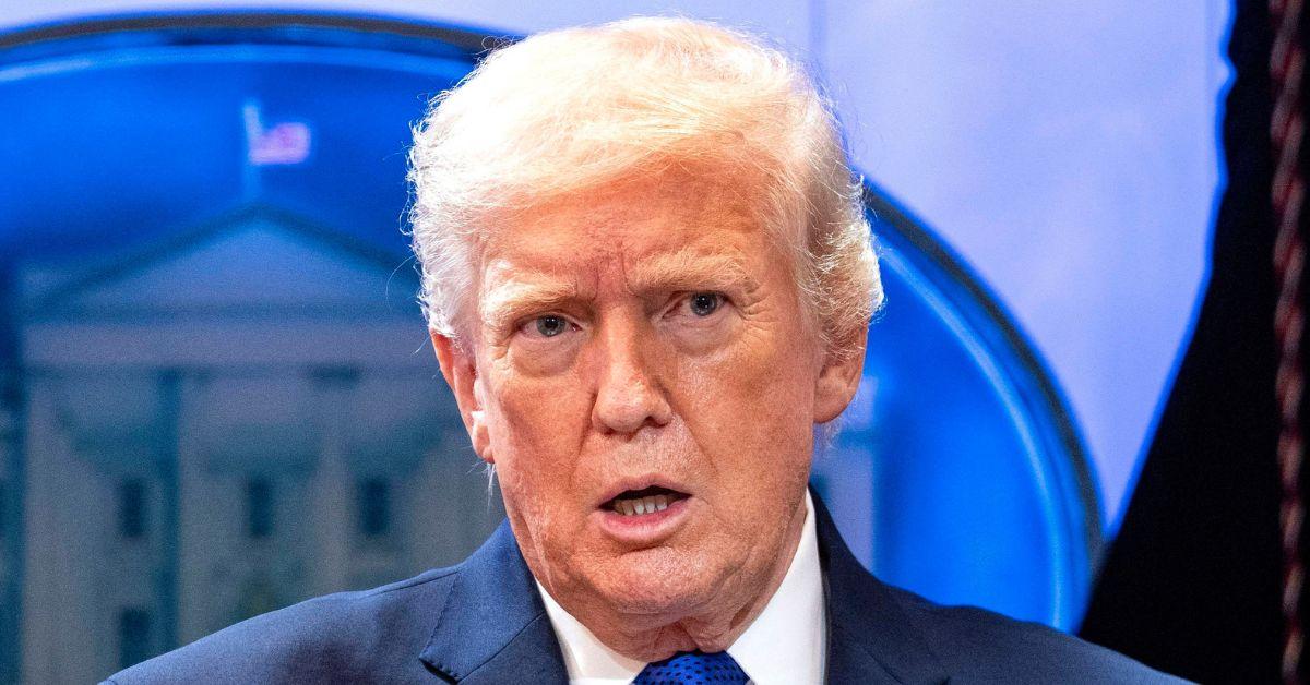 image of Donald Trump refused to take a question from a CNN reporter.