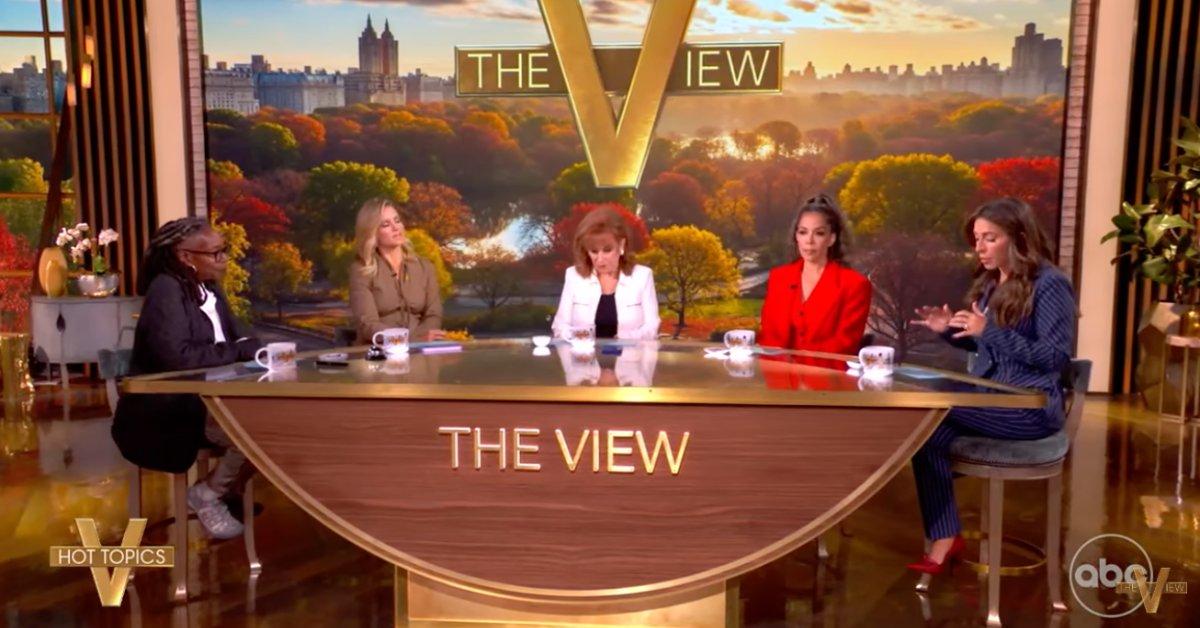 Photo of the stars of 'The View' believe Donald Trump's alleged birthday card to Jeffrey Epstein is real.