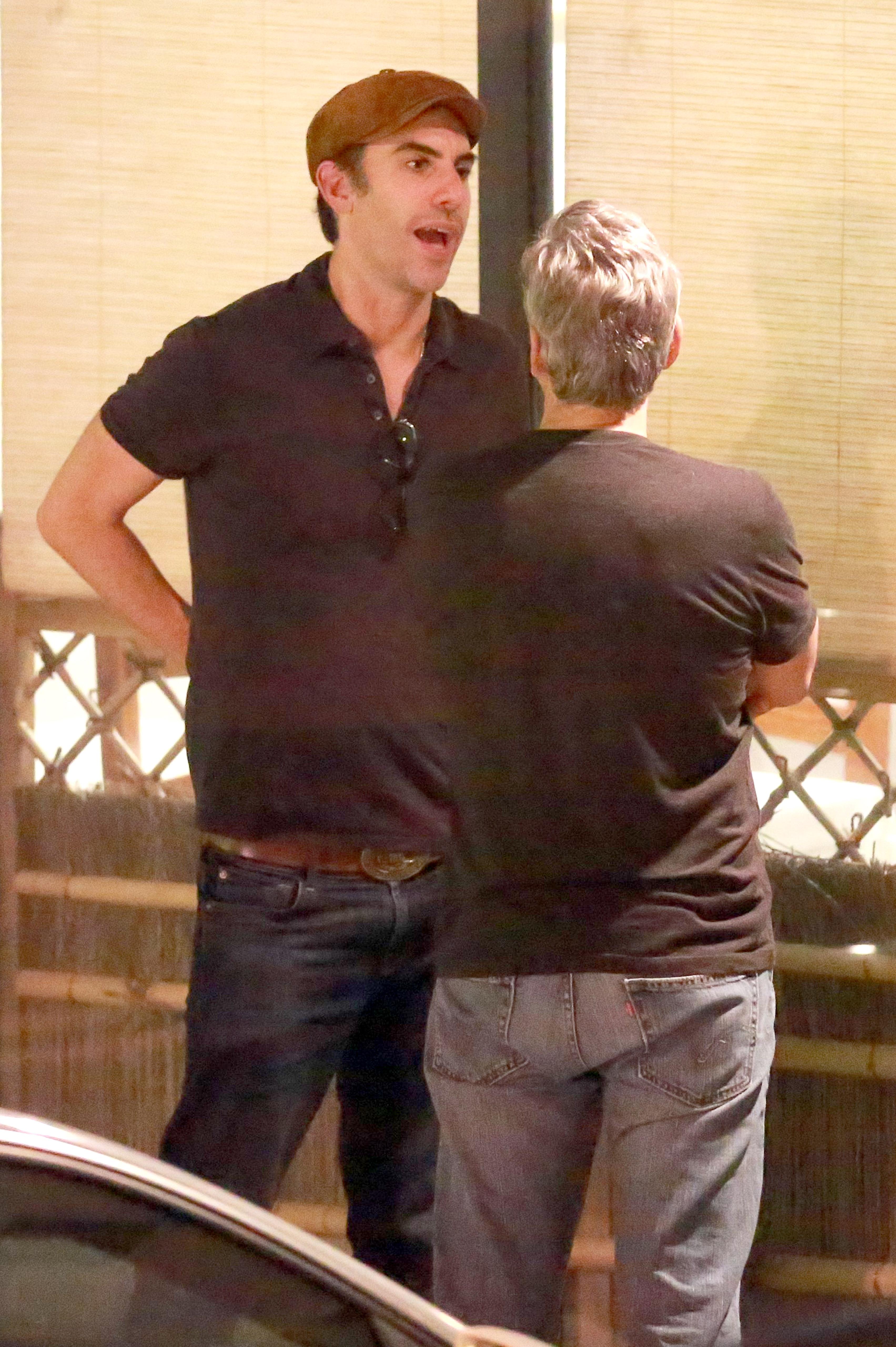 *EXCLUSIVE* George Clooney and Sacha Baron Cohen enjoy a sushi dinner