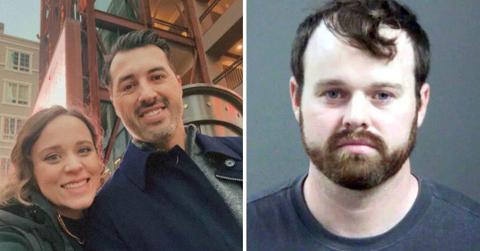 split photo of jinger duggar with husband jeremy vuolo and joseph duggar