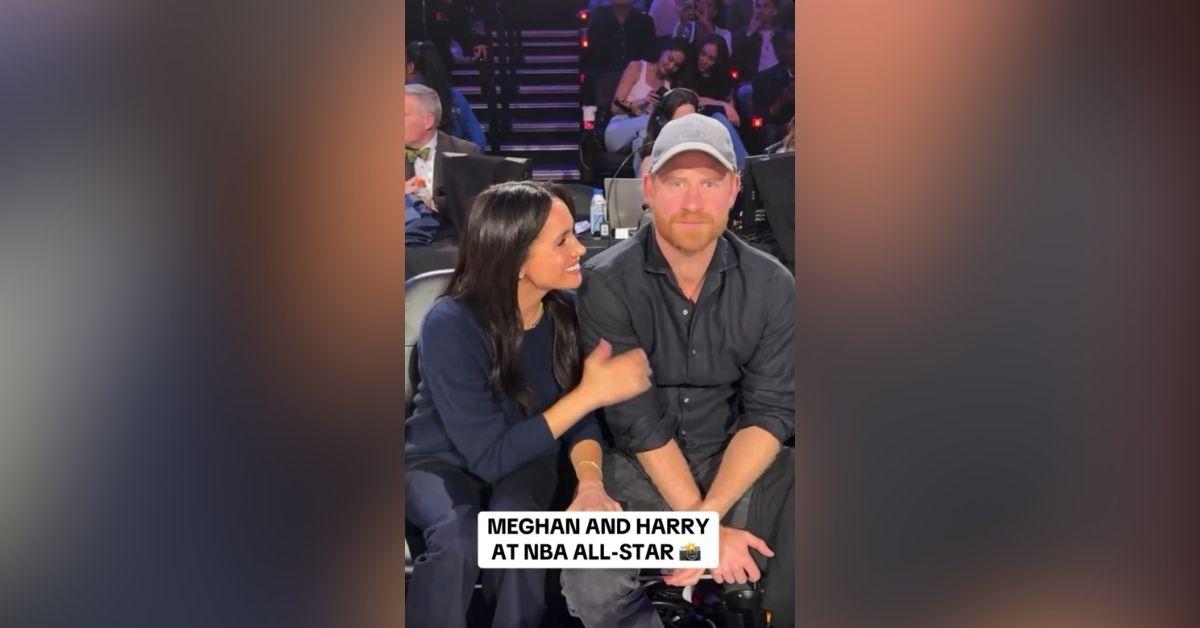 image of Meghan Markle and Prince Harry attended the NBA All-Star Game.