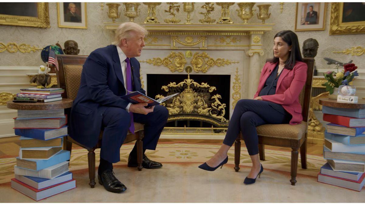 image of Trump called former rival Clinton 'a nice guy' during the lighthearted interview.