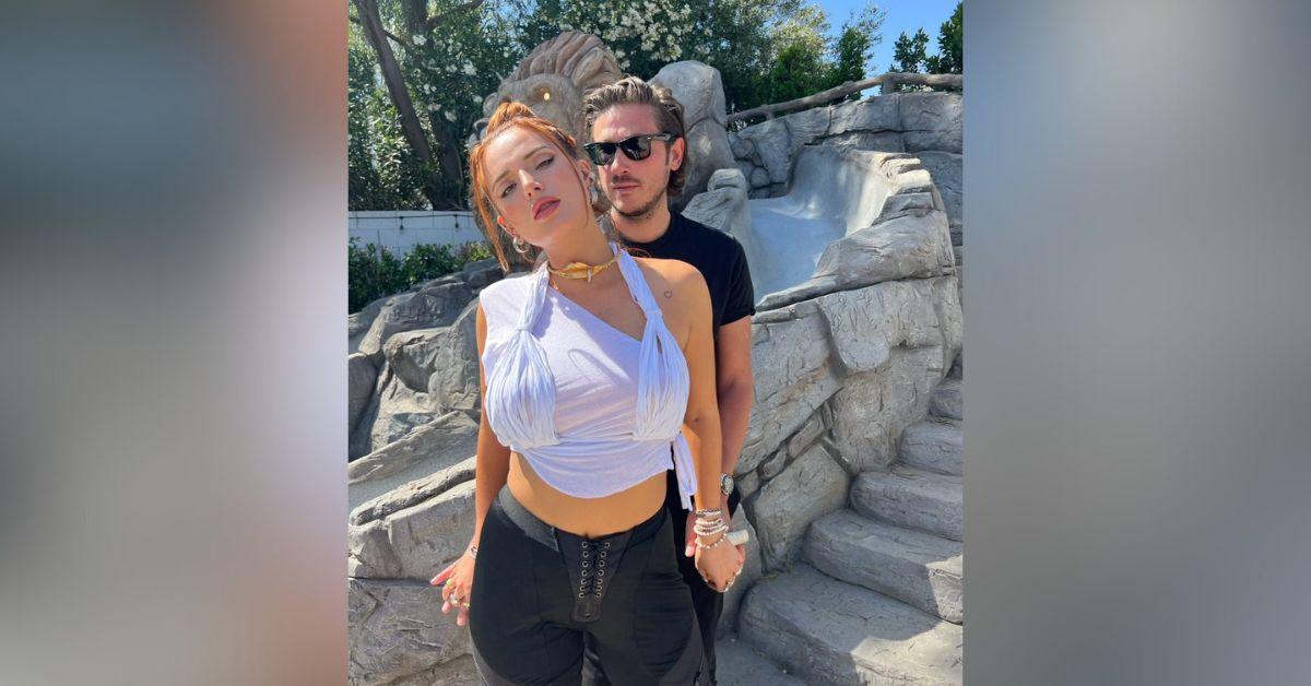 bella thorne flaunts her cleavage tiny yellow top