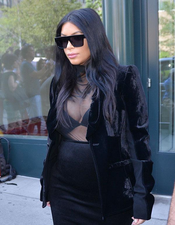 Kim kardashian most naked maternity fashion style outfits nude 04