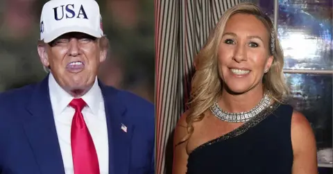 split of Donald Trump, Marjorie Taylor Greene.