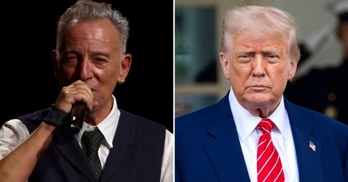 photo of Bruce Springsteen and Donald Trump