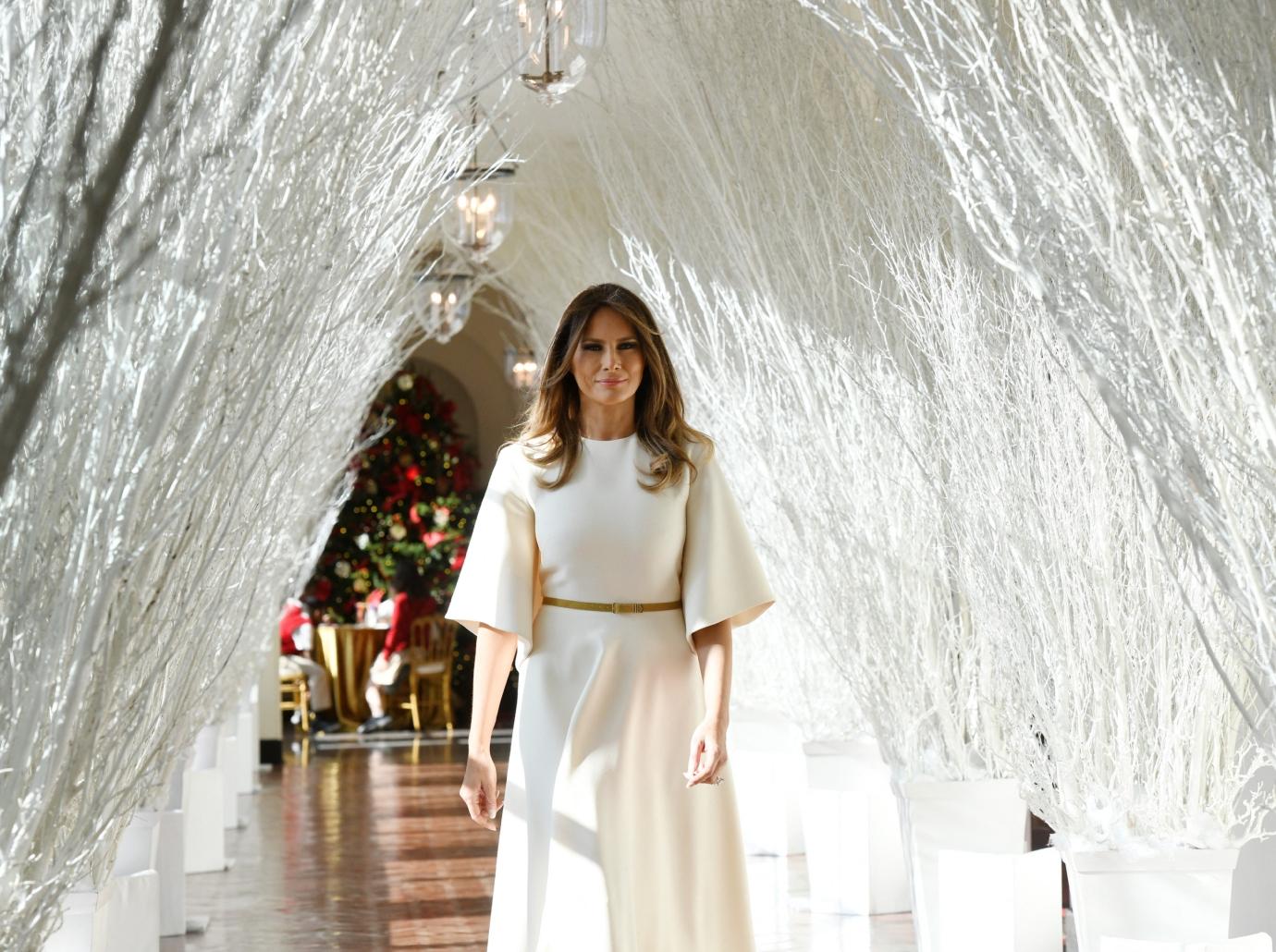 jill biden christmas video compared melania trump watch