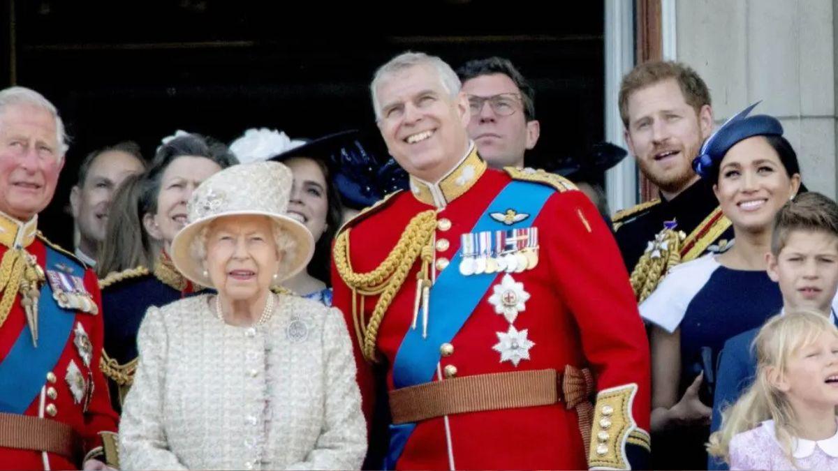 image of prince Andrew and the queen
