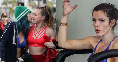 Bella thorne shows abs kisses female friend 08