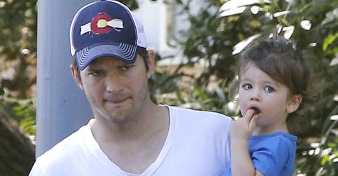 Exclusive… Ashton Kutcher Takes Wyatt To Visit Her Grandpa