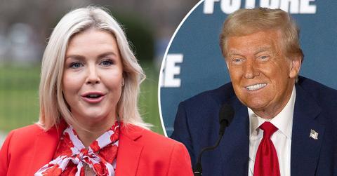 Composite photo of Karoline Leavitt and Donald Trump.